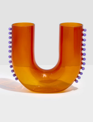 Fazeek Pearl U Vase Amber Lilac