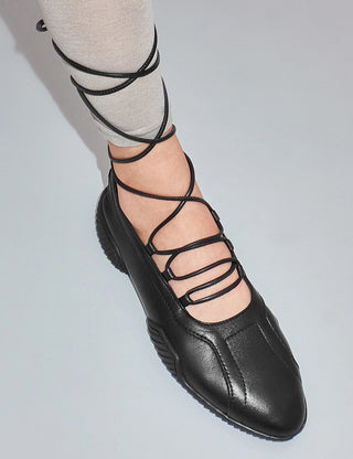 Averie Black Lace Ballerinas