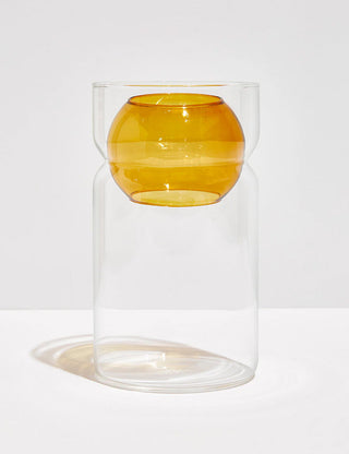 Fazeek BALANCE VASE CLEAR AMBER