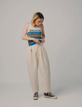 Natural Denim Woven Pants