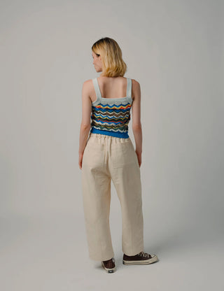 Natural Denim Woven Pants