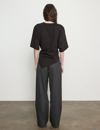 Supima Structured Jersey Assymetrical Tee