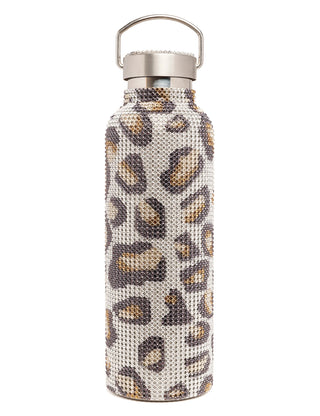 ANIMAL PRINT RHINESTONE WATER BOTTLE