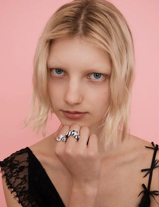 ZEBRA STRIPE FLORENCE RING