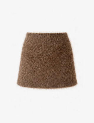 Hazelnut Knit Mini Skirt