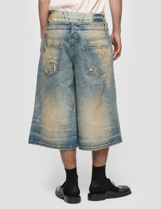 2In1 Denim Dirt Baggy Shorts