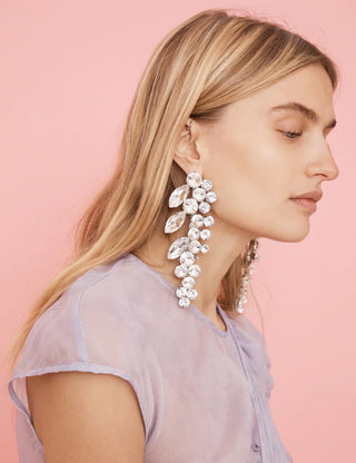 CRYSTAL CLEAR CHANDELIER EARRING