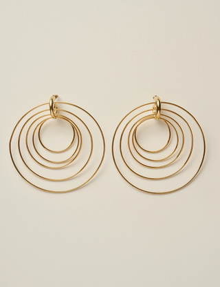 Pierced Serpent Hoops Large Gold