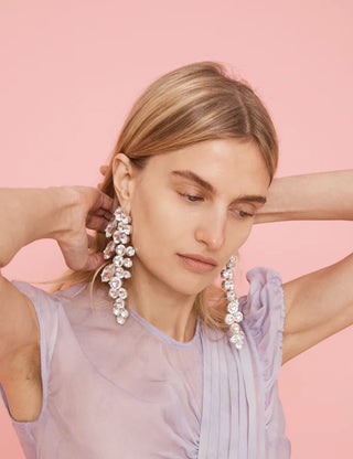 CRYSTAL CLEAR CHANDELIER EARRING