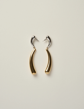 Blow Up Forma Earrings Silver and Gold