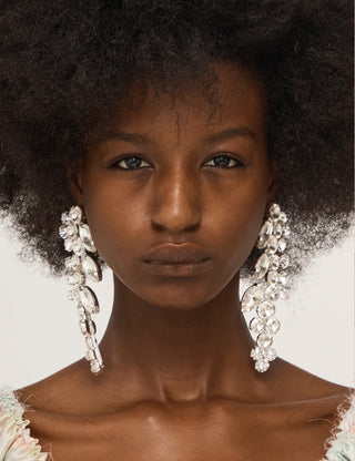 CRYSTAL CLEAR CHANDELIER EARRING
