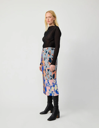 Ekke Pleated Skirt in Patchwork Ingrid
