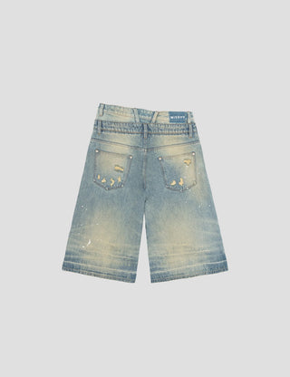 2In1 Denim Dirt Baggy Shorts