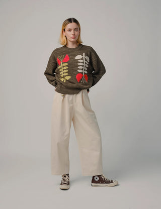 Natural Denim Woven Pants