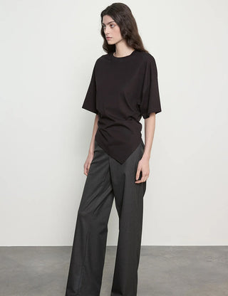 Supima Structured Jersey Asymmetrical Tee