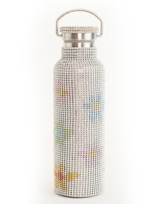 MULTI DAISY RHINESTONE WATER BOTTLE