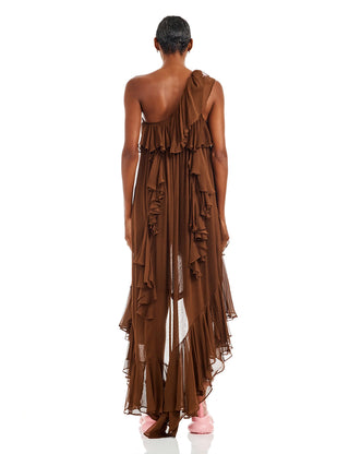 Dark Brown Violet Dress