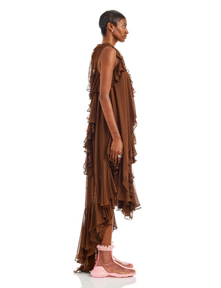 Dark Brown Violet Dress