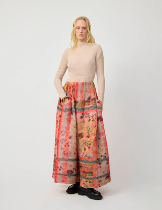 Kenza Hand-Pleated Skirt in Birte