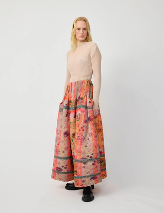 Kenza Hand-Pleated Skirt in Birte