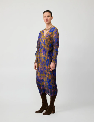 Sue Hand-Pleated Kaftan in Malik