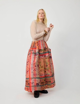 Kenza Hand-Pleated Skirt in Birte