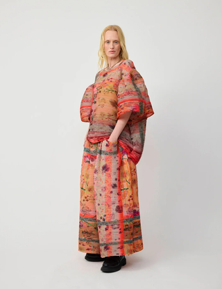 Kenza Hand-Pleated Skirt in Birte