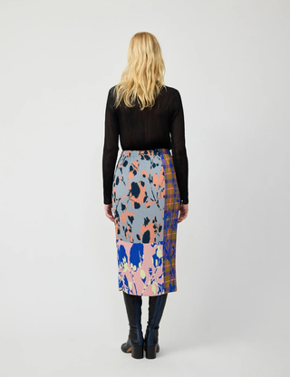 Ekke Pleated Skirt in Patchwork Ingrid
