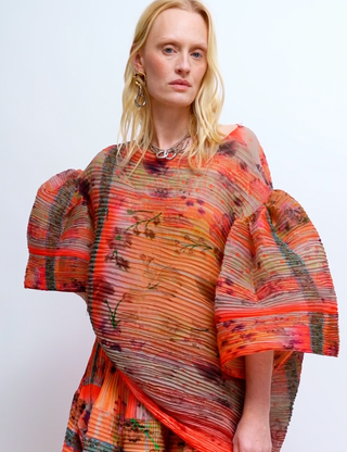 Robin Hand-Pleated Top in Birte