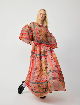 Kenza Hand-Pleated Skirt in Birte