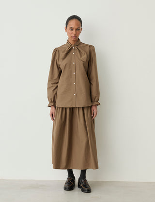 ALINE SKIRT MUD BROWN