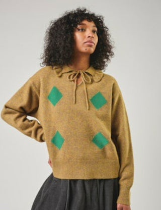 Moss Harlequin Pullover
