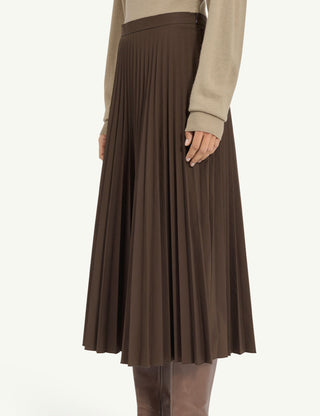 Pleated Skirt Brown