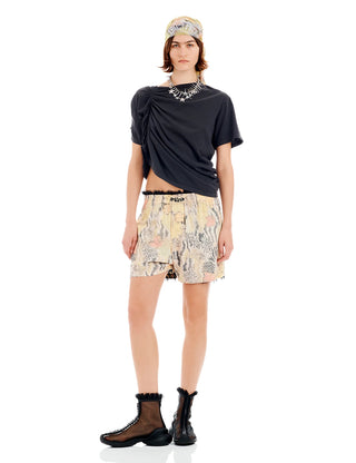 Washed Zebra Floral Odeon Boxer