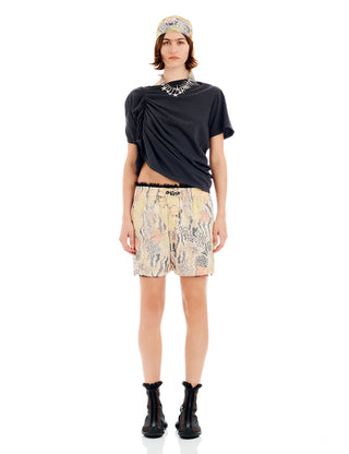 Washed Zebra Floral Odeon Boxer