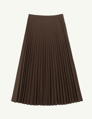 Pleated Skirt Brown
