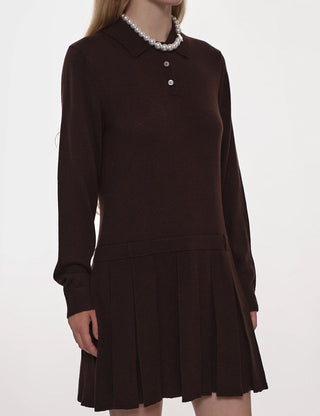 Hague Sweater Dress Brown