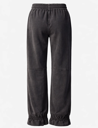 BLACK WASH PANELED TRACK PANTS