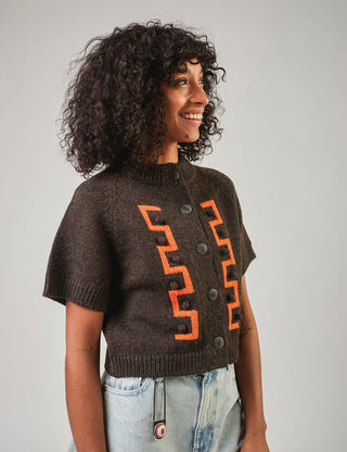 Walnut Key Cardigan Tee