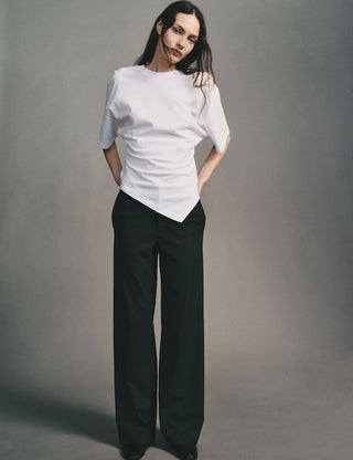 Supima Structured Jersey Asymmetrical Tee