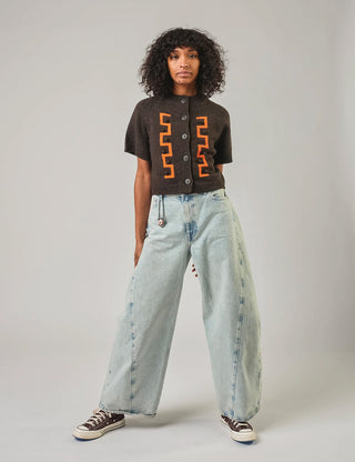 Walnut Key Cardigan Tee