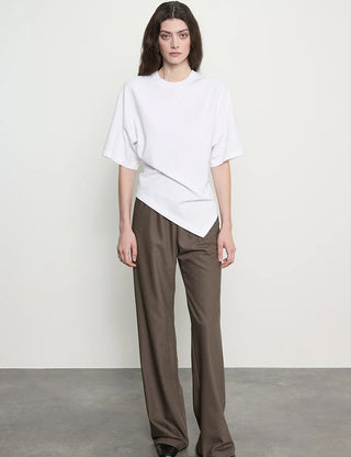 Supima Structured Jersey Asymmetrical Tee