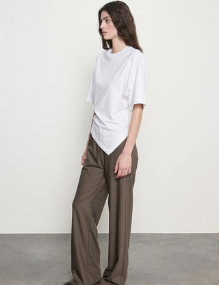 Supima Structured Jersey Asymmetrical Tee