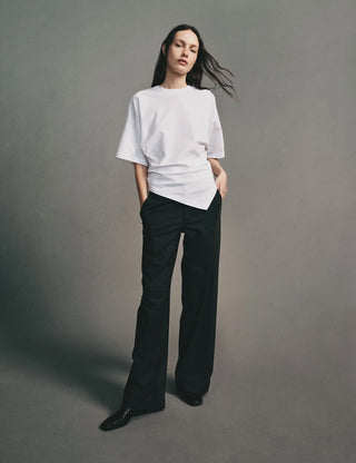 Supima Structured Jersey Asymmetrical Tee