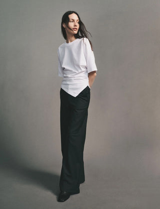 Supima Structured Jersey Asymmetrical Tee