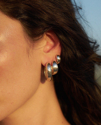 Abrazo Earrings Silver (three sizes)