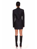 Black Wool Mini Jacket Dress
