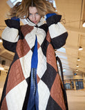 Long Quilted Coat Nude