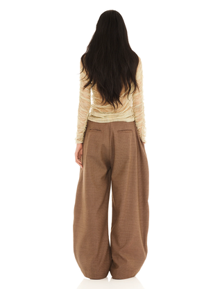 BUTTER PLAID NETTLE SILK MESH TOP