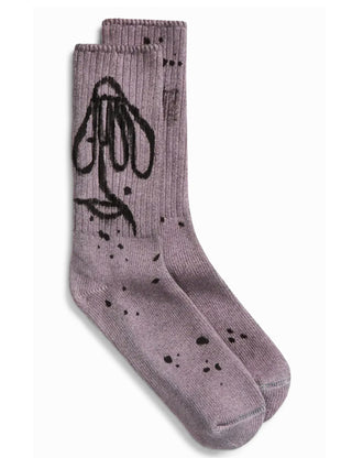 Charcoal Daisy Socks